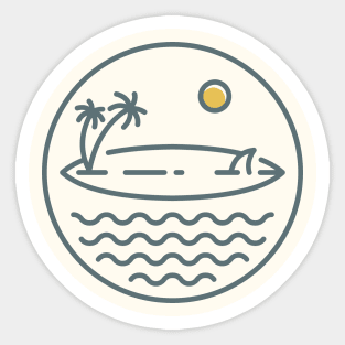 Surfing in Summer Sticker